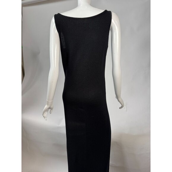 The Limited Black Sleeveless Maxi Dress M Acrylic/Nylon Blend - Picture 11 of 16